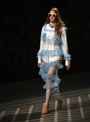 (160822) -- GUANGZHOU, Aug. 22, 2016 -- A model presents a fashion creation of Italian brand Alcoolique during the 2016 Guangdong Fashion Week in Guangzhou, capital of south China s Guangdong Province, Aug. 22, 2016. Nearly 50 activities will be held at the fashion week that kicked off here on Monday. )(mcg) CHINA-GUANGZHOU-FASHION WEEK (CN) HuangxGuobao 