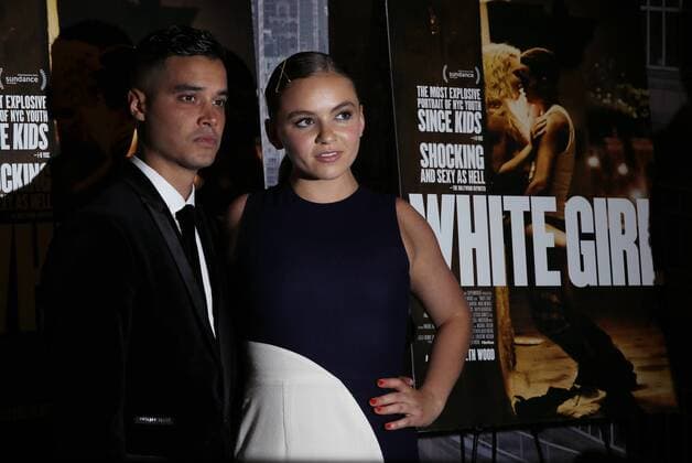Brian Sene Marc and Morgan Saylor arrive on the red carpet at the White Girl New York Premiere at Angelika Film Center on August 22, 2016 in New York City in New York City on August 22, 2016.  NYP201608221004 JOHNxANGELILLO