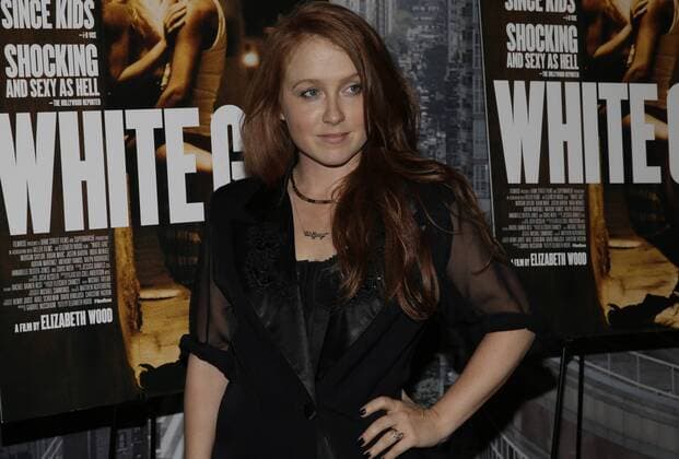 Elizabeth Wood arrives on the red carpet at the White Girl New York Premiere at Angelika Film Center on August 22, 2016 in New York City in New York City on August 22, 2016.  NYP201608221010 JOHNxANGELILLO