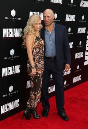 August 22, 2016 - Hollywood, CA, United States - 22 August 2016 - Hollywood, California - Mindy Robinson, Randy Couture. Premiere Of Summit Entertainment s Mechanic: Resurrection Held at ArcLight Hollywood. Photo Credit: AdMedia. Hollywood United States - ZUMAa123