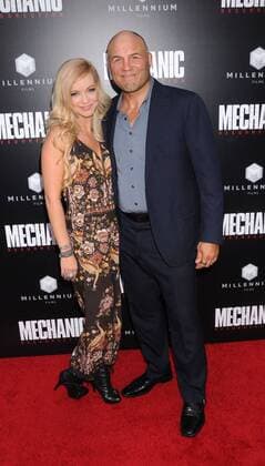 August 22, 2016 - Los Angeles, California, United States - August 22th 2016 - Los Angeles California USA - Actor RANDY COUTURE, MINDY ROBINSON at the Mechanic Resurrection Premiere held at the ArcLight Cinema Theater, Hollywood, Los Angeles. Los Angeles United States - ZUMAf05_