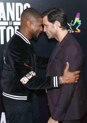 Usher und Edgar Ramirez bei der Hands of Stone Film Premiere am 22.08.2016 in New York Hands of Stone Filmpremiere in New York City, 2016 