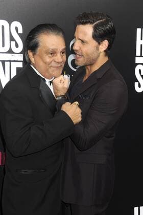 Roberto Duran und Edgar Ramirez bei der Premiere des Kinofuls Hands of Stone im SVA Theatre. New York, 22.08.2016 Foto:xD.xVanxTinex xFuturexImage