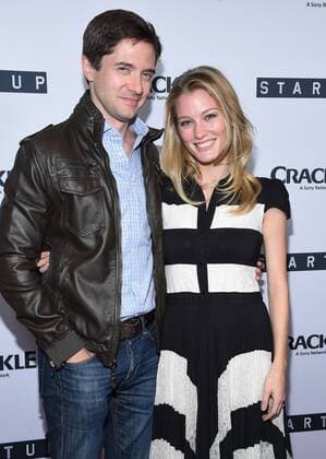 August 23, 2016 - West Hollywood, California, U.S. - Topher Grace and Ashley Hinshaw arrives for the premiere of Crackle s Startup at the London West Hollywood. West Hollywood U.S. - ZUMAo05_