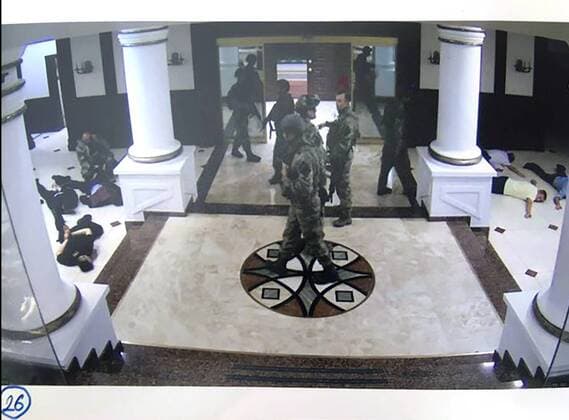 Security Camera during Turkish Coup Attempt at General Staff Headquarters, Ankara. In this picture pro-coup generals and pro-coup special forces members are seen in General Staff Headquaters, 15 July, 2016  SecurityCam20160715_0480