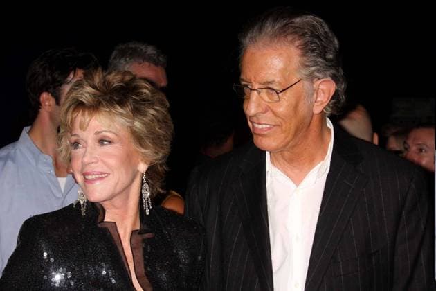 JANE FONDA and RICHARD PERRY arriving at the opening night of the Roundabout Theatre Company s production of Wishful Drinking at Studio 54 in New York City on 10-04-2009. Photo by Henry McGee-Globe Photos, Inc. 2009..K62877HMc  - ZUMA