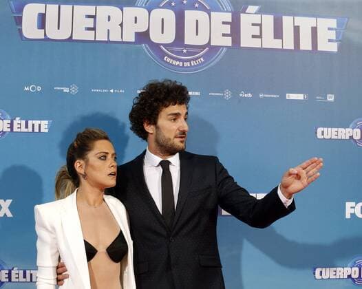Spanish actors María Leon and Miki Esparbe arrive for the premiere of Cuerpo de Elite (Heroes Wanted), in Madrid, Spain, 25 August 2016. The movie will be released in Spanish theaters on 26 August. Premiere of Heroes Wanted !ACHTUNG: NUR REDAKTIONELLE NUTZUNG!  GRA277 20160825-636077595153281208
