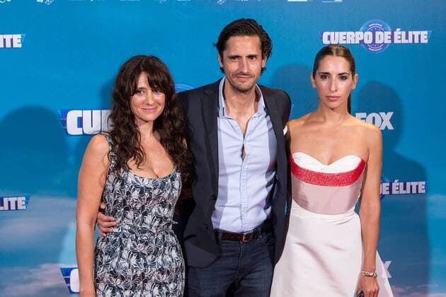Juan Diego Botto, Maria Botto and Nur Levi Botto during the premiere of Cuerpo de Elite at Capitol cinema. Madrid. August 25, 2016.  (20160825093)