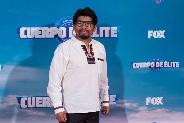Bolivian actor Carlos Aduviri during the premiere of Cuerpo de Elite at Capitol cinema. Madrid. August 25, 2016.  (20160825017)