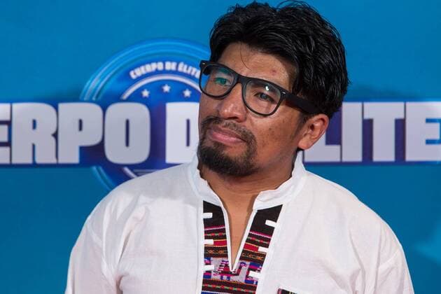 Bolivian actor Carlos Aduviri during the premiere of Cuerpo de Elite at Capitol cinema. Madrid. August 25, 2016.  (20160825018)