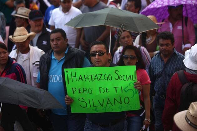 Protest gegen Bildungsreform in Mexiko August 26, 2016 - Mexico - EUM20160826EDU14.JPG.MORELIA, Mich. EducationEducacion-Michoacan.- Profesores de la CNTE de la seccion XVIII marchan, 26 de agosto de 2016, para exigir la abrogacion de la reforma educativa.  - ZUMAu78_