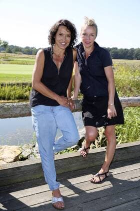 Ulrike Folkerts mit Lebensgefährtin Katharina Schnitzler beim 9. GRK Golf Charity Masters im Golf & Country Club Leipzig. Leipzig, 27.08.2016 Foto:xS.xGabschx xFuturexImage