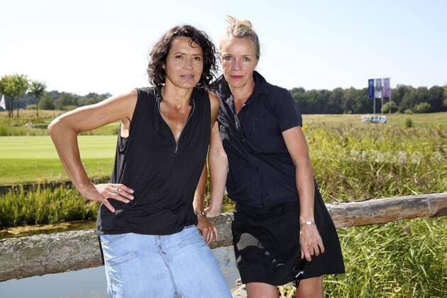 Ulrike Folkerts mit Lebensgefährtin Katharina Schnitzler beim 9. GRK Golf Charity Masters im Golf & Country Club Leipzig. Leipzig, 27.08.2016 Foto:xS.xGabschx xFuturexImage