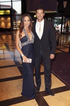 Michael Ballack mit Freundin Natacha Tannous bei der Golf Charity Masters Party im Hotel The Westin. Leipzig, 27.08.2016 Foto:xS.xGabschx xFuturexImage