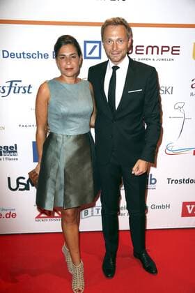 Christian Lindner mit Gattin Dagmar Rosenfeld-Lindner bei der Golf Charity Masters Party im Hotel The Westin. Leipzig, 27.08.2016 Foto:xS.xGabschx xFuturexImage