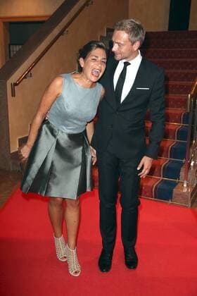 Christian Lindner mit Gattin Dagmar Rosenfeld-Lindner bei der Golf Charity Masters Party im Hotel The Westin. Leipzig, 27.08.2016 Foto:xS.xGabschx xFuturexImage