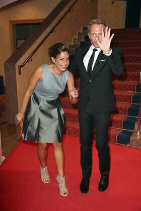 Christian Lindner mit Gattin Dagmar Rosenfeld-Lindner bei der Golf Charity Masters Party im Hotel The Westin. Leipzig, 27.08.2016 Foto:xS.xGabschx xFuturexImage