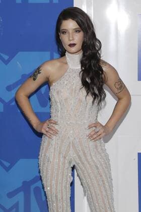 MTV Video Music Awards in New York Halsey arrives on the red carpet at the 2016 MTV Video Music Awards at Madison Square Garden in New York City on August 28, 2016. Performers at the 2016 MTV VMA s include Rihanna, Britney Spears, Ariana Grande and Nicki Minaj.  NYP20160828133 JOHNxANGELILLO