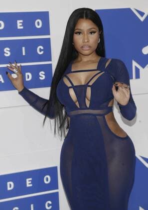 MTV Video Music Awards in New York Nicki Minaj arrives on the red carpet at the 2016 MTV Video Music Awards at Madison Square Garden in New York City on August 28, 2016. Performers at the 2016 MTV VMA s include Rihanna, Britney Spears, Ariana Grande and Nicki Minaj.  NYP20160828127 JOHNxANGELILLO