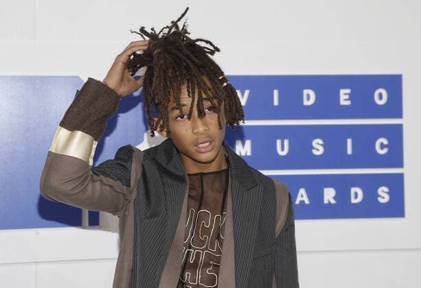 MTV Video Music Awards in New York Jaden Smith arrives on the red carpet at the 2016 MTV Video Music Awards at Madison Square Garden in New York City on August 28, 2016. Performers at the 2016 MTV VMA s include Rihanna, Britney Spears, Ariana Grande and Nicki Minaj.  NYP20160828143 JOHNxANGELILLO