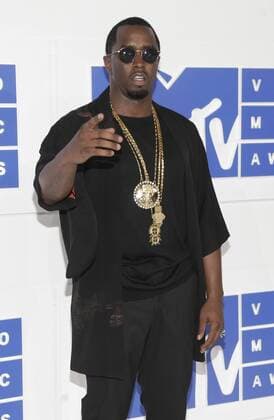 MTV Video Music Awards in New York Sean Diddy Combs arrives on the red carpet at the 2016 MTV Video Music Awards at Madison Square Garden in New York City on August 28, 2016. Performers at the 2016 MTV VMA s include Rihanna, Britney Spears, Ariana Grande and Nicki Minaj.  NYP20160828155 JOHNxANGELILLO