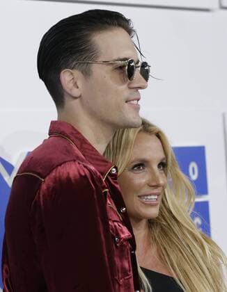 MTV Video Music Awards in New York G-Eazy and Britney Spears arrive on the red carpet at the 2016 MTV Video Music Awards at Madison Square Garden in New York City on August 28, 2016. Performers at the 2016 MTV VMA s include Rihanna, Britney Spears, Ariana Grande and Nicki Minaj.  NYP20160828510 JOHNxANGELILLO
