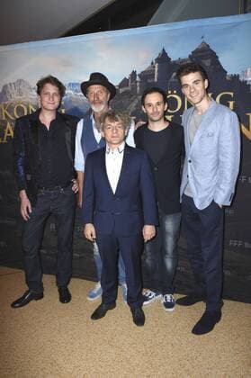 Felix von Poser, Rufus Beck, Volker Zack Michalowski, Matthias Lang und Patrick Mölleken bei der Premiere des Kinofilms König Laurin im Mathäser Filmpalast. München, 28.08.2016 Foto:xP.xSchönbergerx xFuturexImage