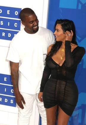 August 28, 2016 - New York, New York, U.S. - KIM KARDASHIAN WEST and KAYNE WEST attend the arrivals at the 2016 MTV Video Music Awards held at Madison Square Garden. New York U.S. - ZUMAk03_