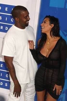 August 28, 2016 - New York, New York, U.S. - KIM KARDASHIAN WEST and KAYNE WEST attend the arrivals at the 2016 MTV Video Music Awards held at Madison Square Garden. New York U.S. - ZUMAk03_