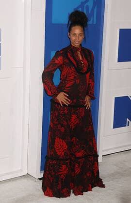 August 28, 2016 - New York, New York, U.S. - Singer ALICIA KEYS attends the arrivals at the 2016 MTV Video Music Awards held at Madison Square Garden. New York U.S. - ZUMAk03_