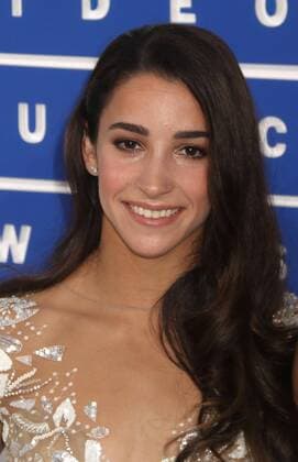 August 28, 2016 - New York, New York, U.S. - Olympic gymnast ALY RAISMAN attends the arrivals at the 2016 MTV Video Music Awards held at Madison Square Garden. New York U.S. - ZUMAk03_