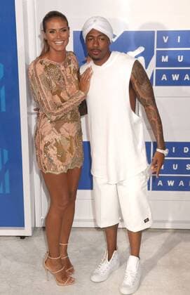 August 28, 2016 - New York, New York, U.S. - Model HEIDI KLUM and NICK CANNON attend the arrivals at the 2016 MTV Video Music Awards held at Madison Square Garden. New York U.S. - ZUMAk03_