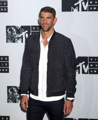 August 28, 2016 - New York, New York, U.S. - Olympic swimmer MICHAEL PHELPS poses for photos in the press room at the 2016 MTV Video Music Awards held at Madison Square Garden. New York U.S. - ZUMAk03_