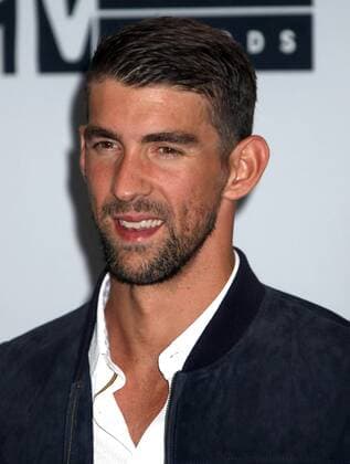 August 28, 2016 - New York, New York, U.S. - Olympic swimmer MICHAEL PHELPS poses for photos in the press room at the 2016 MTV Video Music Awards held at Madison Square Garden. New York U.S. - ZUMAk03_