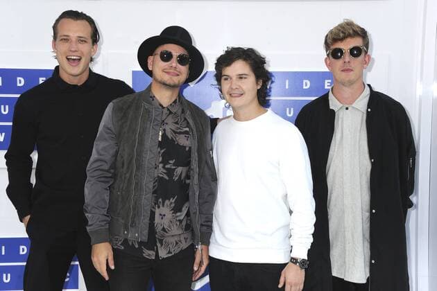 Magnus Larsson, Kasper Daugaard, Lukas Graham Forchhammer und Mark Falgren bei der Verleihung der MTV Video Music Awards 2016 im Madison Square Garden. New York, 28.08.2016 Foto:xD.xVanxTinex xFuturexImage
