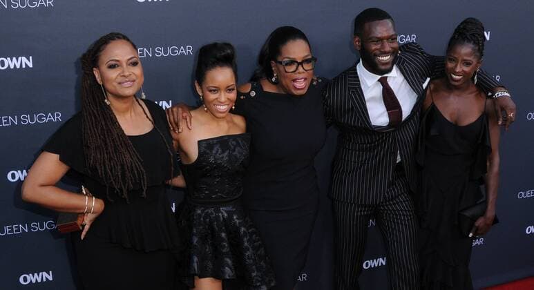 August 29, 2016 - Burbank, CA, United States - 29 August 2016 - Burbank, California. Ava Duvernay, Dawn-Lyen Gardner, Oprah Winfrey, Kofi Siriboe, Rutina Wesley. Premiere of OWN s Queen Sugar held at Warner Bros. Studio Lot. Photo Credit: AdMedia Burbank United States - ZUMAa123