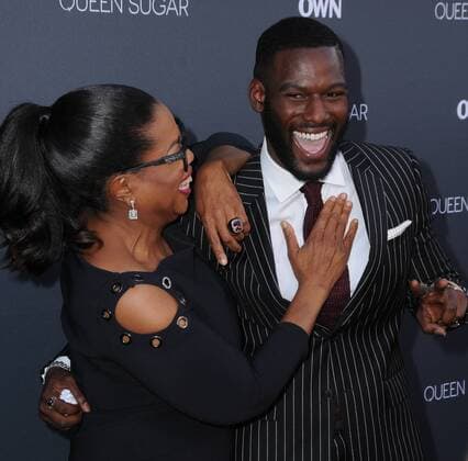 August 29, 2016 - Burbank, CA, United States - 29 August 2016 - Burbank, California. Oprah Winfrey, Kofi Siriboe. Premiere of OWN s Queen Sugar held at Warner Bros. Studio Lot. Photo Credit: AdMedia Burbank United States - ZUMAa123