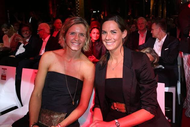 Kira Walkenhorst und Laura Ludwig bei der Verleihung vom Sport Bild Award am 29.08.2016 in Hamburg Sportbild Award 2016 Verleihung in Hamburg 