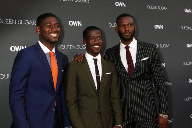 LOS ANGELES - AUG 29: Kwesi Boakye, Kwame Boateng, Kofi Siriboe at the Premiere Of OWN s Queen Sugar at the Warner Brothers Studios on August 29, 2016 in Burbank, CA  KathyxHutchins