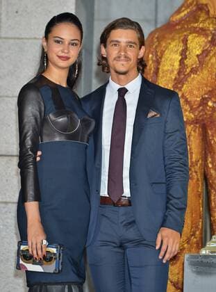 Actors Courtney Eaton(L) and Brenton Thwaites attend the Japan Premiere for the film Gods of Egypt at the Tokyo National Museum in Tokyo, Japan on August 30, 2016. This film will open on September 9 in Japan.  TKP2016083013 KEIZOxMORI