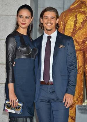 Actors Courtney Eaton(L) and Brenton Thwaites attend the Japan Premiere for the film Gods of Egypt at the Tokyo National Museum in Tokyo, Japan on August 30, 2016. This film will open on September 9 in Japan.  TKP2016083014 KEIZOxMORI