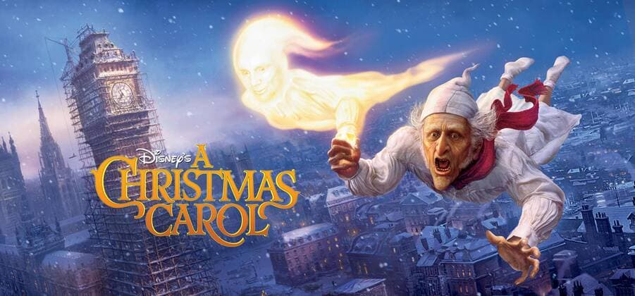 RELEASE DATE: November 6, 2009. MOVIE TITLE: A Christmas Carol. STUDIO: Walt Disney Pictures. PLOT: Miser Ebenezer Scrooge is awakened on Christmas Eve by spirits who reveal to him his own miserable existence, what opportunities he wasted in his youth, his current cruelties, and the dire fate that awaits him if he does not change his ways. Scrooge is faced with his own story of growing bitterness and meanness, and must decide what his own future will hold: death or redemption. PICTURED: . - ZUMAg90_