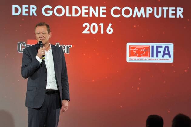 19.Goldener Computerpreis 2016 Dr. Hans Hammer Verleihung des 19. Goldener Computers der Fachzeitschrift Computer Bild im Axel-Springer-Haus in Berlin am 30.08.2016