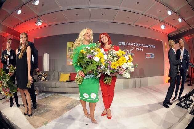 19.Goldener Computerpreis 2016 Barbara Schoeneberger, Eva, Miss IFA 2016 Verleihung des 19. Goldener Computers der Fachzeitschrift Computer Bild im Axel-Springer-Haus in Berlin am 30.08.2016