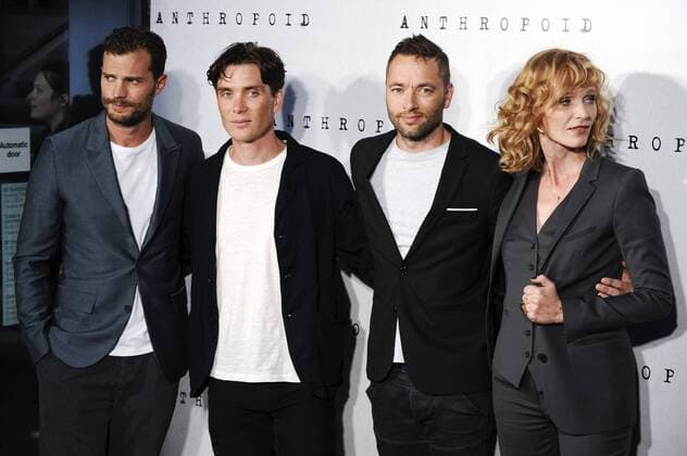 Jamie Dornan, Cillian Murphy, Sean Ellis und Anna Geislerova bei der Premiere des Kinofilms Anthropoid im BFI Southbank. London, 30.08.2016 Jamie Dornan, Cillian Murphy, Sean Ellis, Anna Geislerova  Foto:xS.xVasx xFuturexImage
