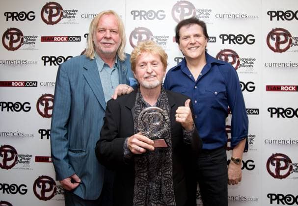 English songwriter Rick Wakeman, English musician Jon Anderson and South African musician, Trevor Rabin attending the Progressive Music Awards 2016, in London. SEPTEMBER 1st 2016  DFLx162829