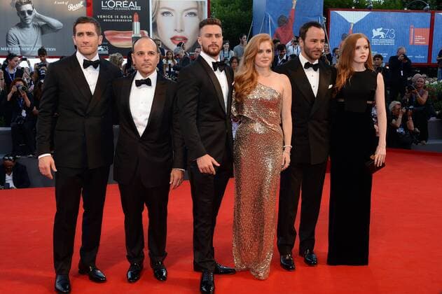 Filmfestspiele Venedig - Nocturnal Animals Filmpremiere 210969 Degun Starface 2016-09-02 Venise Italie Mostra 2016. 73nd Venice International Film Festival. Red Carpet of Noctural animals movie.Tom Ford (director), Amy Adams (actress), Jake Gyllenhaal (actor), Aaron Taylor-Johnson (actor)  Copyright: xDegunx xStarfacex STAR_210969_089