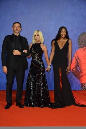 73rd Venice Film Festival, Red Carpet film Franca Chaos and creation . Pictured: Riccardo Tisci, Naomi Campbell, Donatella Versace  Copyright: xSimonexComi Veneziax2016x