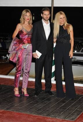 73rd Venice Film Festival. Arrivals for Franca: Chaos and Creation red carpet. Pictured: Michelle Hunzicker, Thomas Trussardi, Gaia Trussardi  Copyright: xVeneziax2016x