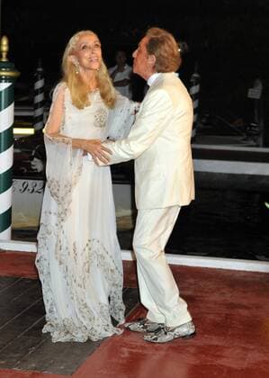 73rd Venice Film Festival. Arrivals for Franca: Chaos and Creation red carpet. Pictured: Franca Sozzani, Valentino Garavani  Copyright: xVeneziax2016x